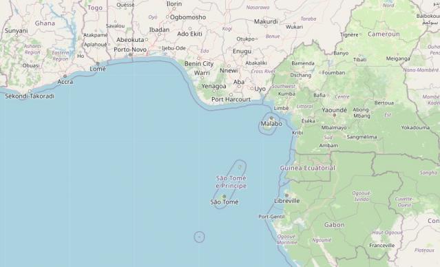 Sao Tomé et Principe est situé dans le golfe de Guinée, en Afrique