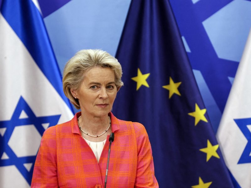 Ursula von der Leyen en visite en Israël en juin 2022.
