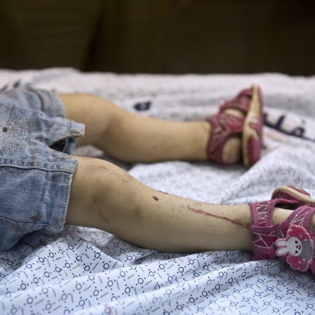 Corps d'une petite fille tuée lors d'une frappe en Palestine - Photo d'illustration