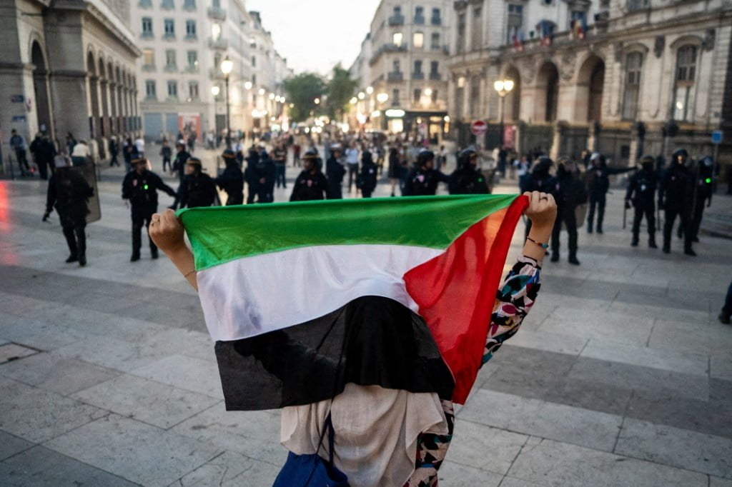 FRANCE - DEMONSTRATION IN SUPPORT OF PALESTINE IN LYON