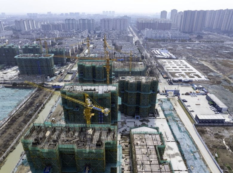A real estate project is under construction in Huai'an, Jiangsu Province, China, on March 7, 2024. (Photo by Costfoto/NurPhoto) (Photo by CFOTO / NurPhoto / NurPhoto via AFP)