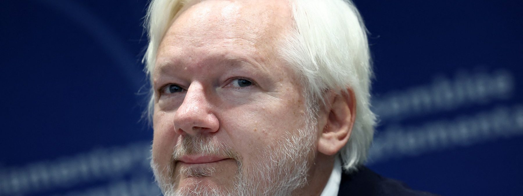 WikiLeaks founder Julian Assange speaks during a parliamentary hearing at the Council of Europe in Strasbourg, eastern France, on October 1, 2024. (Photo by FREDERICK FLORIN / AFP)