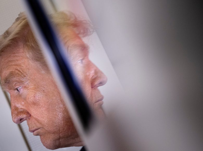 US President Donald Trump speaks to reporters aboard Air Force One after his departure from Beijing Capital Airport on May 15, 2026, on his way back to the United States. Trump said he had made "fantastic trade deals" with China's Xi Jinping, as the pair met on May 15 at final talks of a superpower summit that according to the US leader has also reaped a Chinese offer to help open the Strait of Hormuz. (Photo by Brendan Smialowski / AFP)