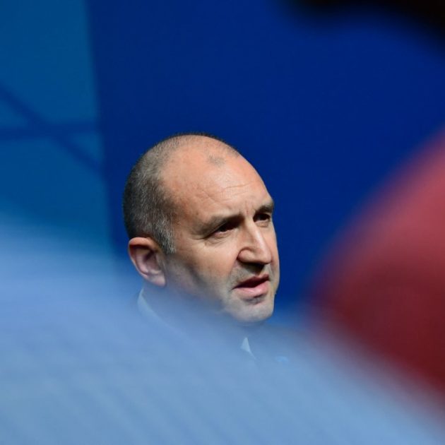 Bulgarias Prime Minister Rumen Radev speaks during doorstep statements within the annual NATO Summit at Presidential Complex in Ankara, Turkey on July 8, 2026. (Photo by Altan Gocher / Hans Lucas via AFP)