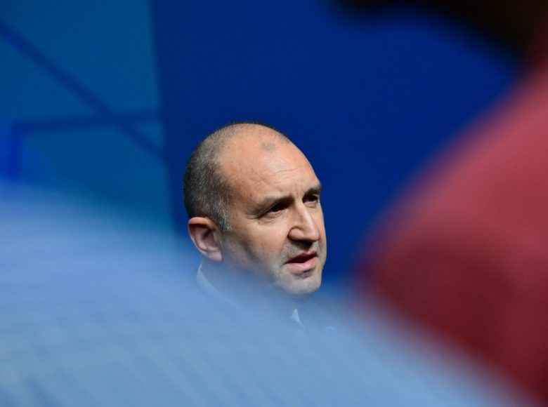 Bulgarias Prime Minister Rumen Radev speaks during doorstep statements within the annual NATO Summit at Presidential Complex in Ankara, Turkey on July 8, 2026. (Photo by Altan Gocher / Hans Lucas via AFP)