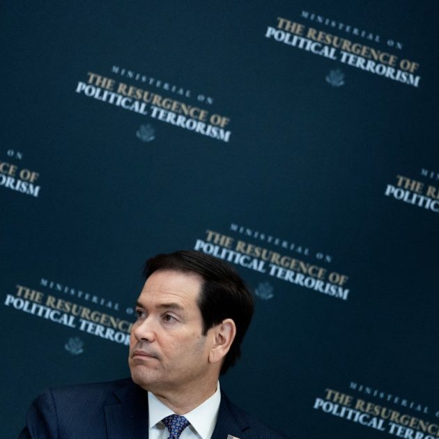 US Secretary of State Marco Rubio makes opening statement during an event titled "Ministerial on the Resurgence of Political Terrorism" at the US Department of State on July 16, 2026, in Washington, DC. (Photo by Brendan Smialowski / AFP)
