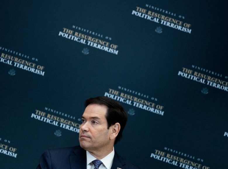 US Secretary of State Marco Rubio makes opening statement during an event titled "Ministerial on the Resurgence of Political Terrorism" at the US Department of State on July 16, 2026, in Washington, DC. (Photo by Brendan Smialowski / AFP)