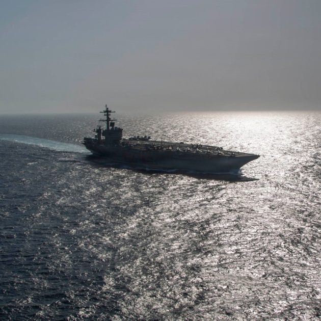 This US Navy handout photo released on May 12, 2026, by US Central Command Public Affairs shows Nimitz-class aircraft carrier USS Abraham Lincoln sailing in the Arabian Sea on May 8, 2026. Iran's chief negotiator said on May 12 that Washington must accept Tehran's latest peace plan or face failure, after the US president warned the truce in the Middle East war was on the brink of collapse. The war, which erupted more than two months ago with US-Israeli strikes on Iran, has spread throughout the Middle East and roiled the global economy despite the ceasefire, impacting hundreds of millions worldwide. (Photo by various sources / AFP) / RESTRICTED TO EDITORIAL USE - MANDATORY CREDIT "AFP PHOTO / US NAVY / NAVCENT PUBLIC AFFAIRS" - HANDOUT - NO MARKETING NO ADVERTISING CAMPAIGNS - DISTRIBUTED AS A SERVICE TO CLIENTS